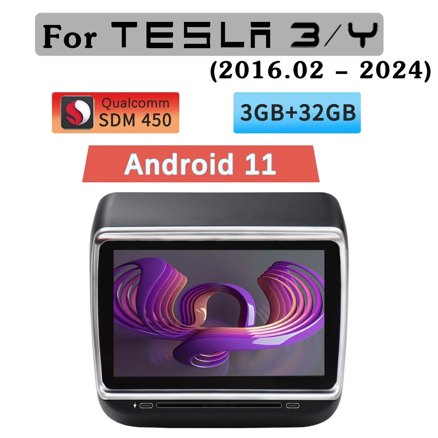 Monitor traseiro e ar condicionado para Tesla Modelo 3 e Y
for Tesla Model 3/Y NEW 7.2” Rear Entertainment & Climate Control Display Android 12.0 Tesla Model Y 2023 Accessories