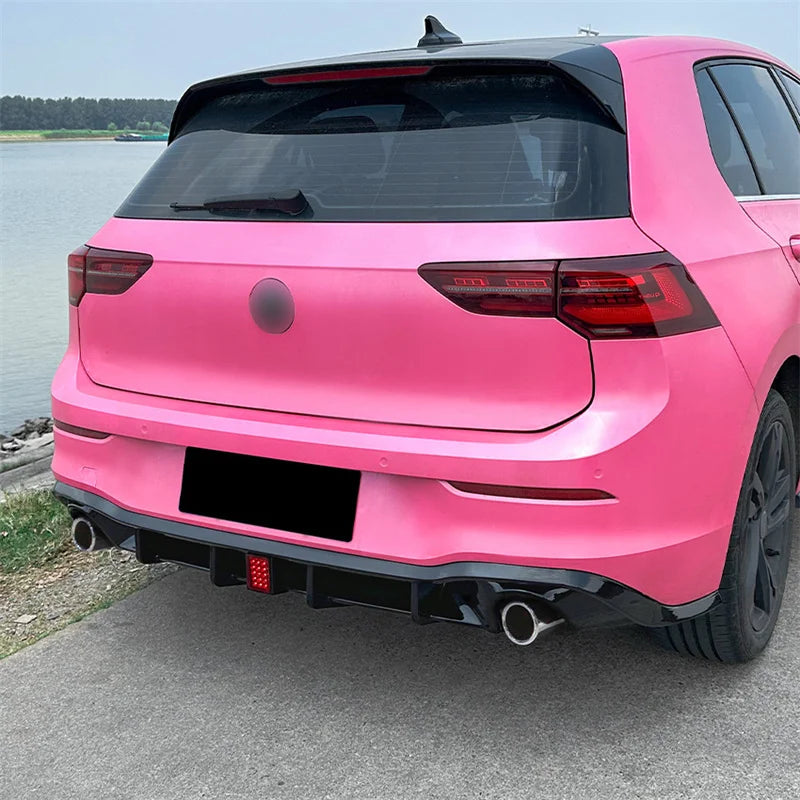 Difusor VW Golf 8 com Stop F1
Car Under Rear Bumper Diffuser Rear Spoiler Splitter ABS Black Accessories w/ light For VW Golf 8 GTI Rline 2020 2021 2022 2023