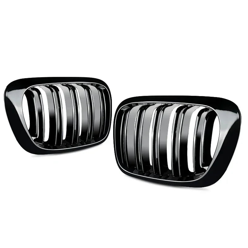 Grelhas Duplas BMW E46 M Series 3 coupe 1998-04
Front Kidney Grill Double Slat Grille for BMW E46 M Series M3 2 Door Gloss Black Racing Grille Fit 1998-04 Car ABS Styling