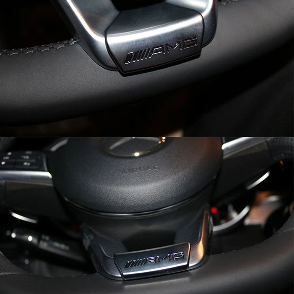 Autocollant de volant AMG Mercedes
Badge de style de voiture 3D, Logo AMG, autocollant d'emblème de volant pour Mercedes Benz classe CES