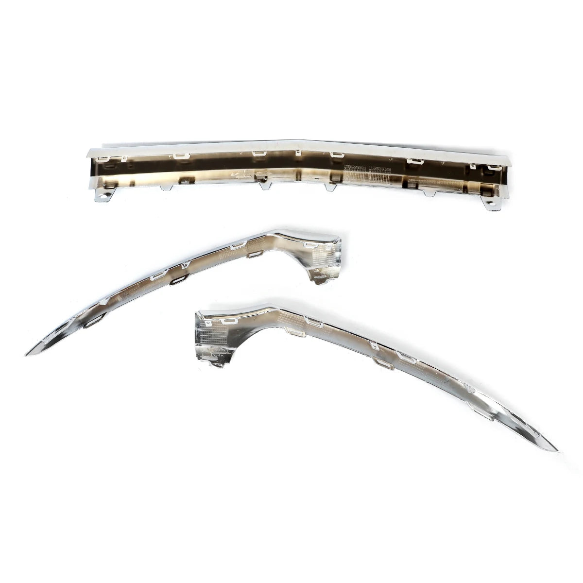 Lábio Frontal Para Choques AMG
Front Bumper Lower Lip Trim Molding Chrome for Mercedes C Class W205 2015-2018 3pcs Set Front Bumper Lip Canard Lip Splitter