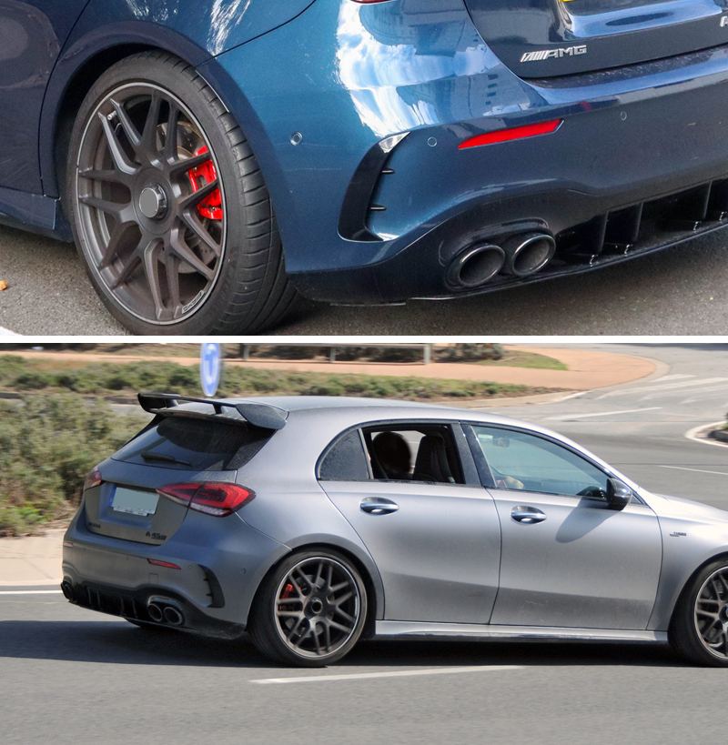 Kit Complet A45 Embouts Diffuseurs Mercedes W177 AMG Pare-Chocs
Diffuseur de lèvre de pare-chocs arrière de voiture, pour Mercedes Benz W177 AMG Line 2019 – 2020 classe A A45 A180 A200 A220 A250 avec embout d'échappement de silencieux