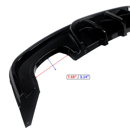 Difusor M PERFORMANCE com stop F1 BMW E82 E88 apenas para-choques M