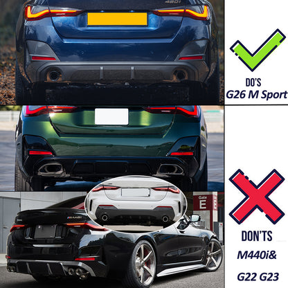 Difusor M performance com stop F1 BMW série 4 G26