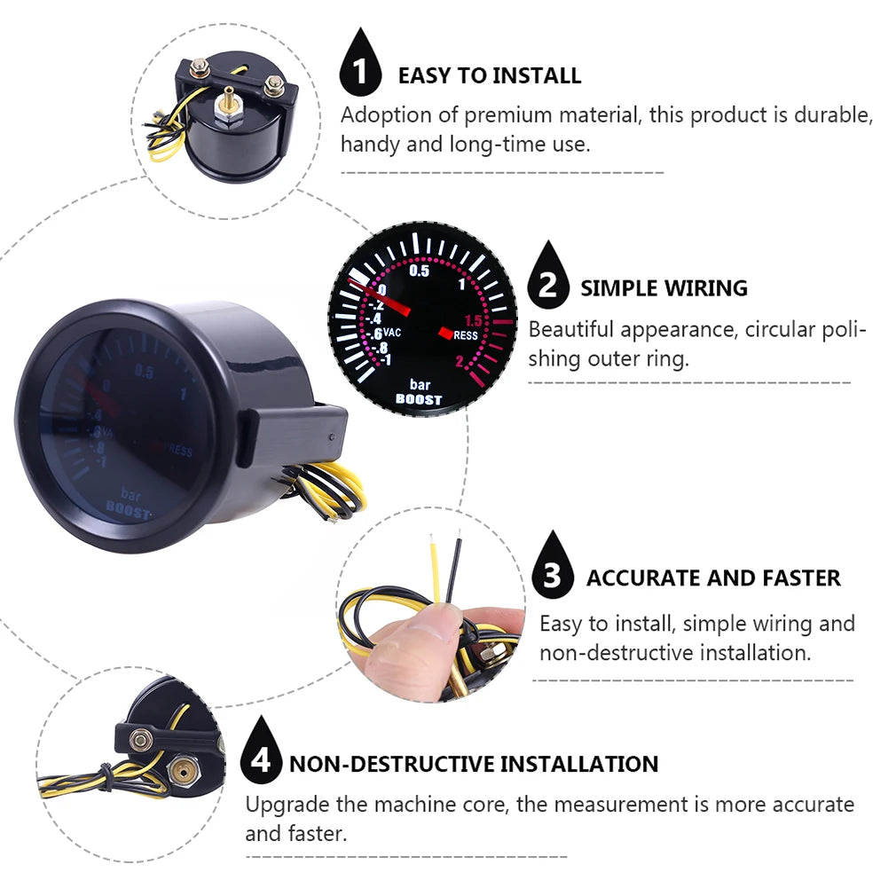 Manomètre Turbo universel Seat Ibiza Mercedes Honda Ford Renault Volvo Audi A3 TT A4

 Universel 52mm Pression Turbo Boost Jauge Barre Lumière Bleue Led Pression Turbo Boost Jauge Compteur DC 12V Accessoires De Voiture