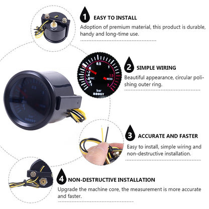 Manomètre Turbo universel Seat Ibiza Mercedes Honda Ford Renault Volvo Audi A3 TT A4

 Universel 52mm Pression Turbo Boost Jauge Barre Lumière Bleue Led Pression Turbo Boost Jauge Compteur DC 12V Accessoires De Voiture