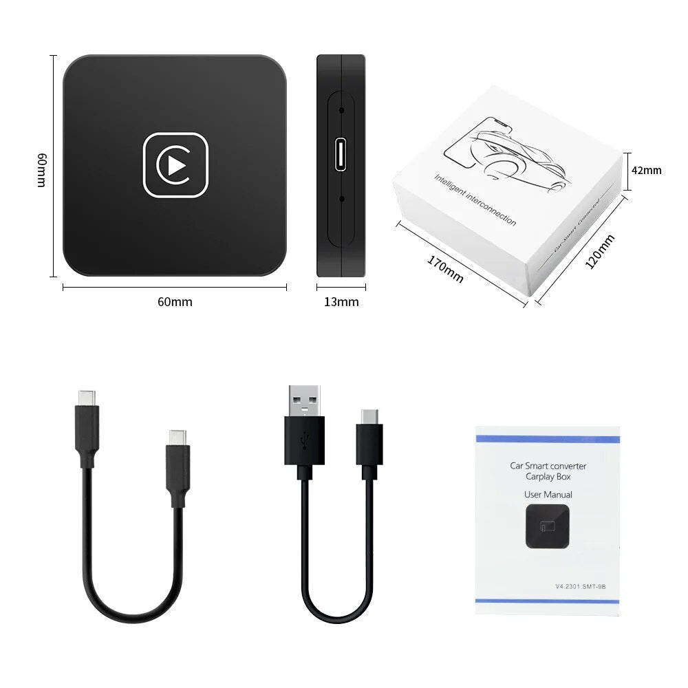 Mini activateur Uniquement les voitures avec radio préinstallée carpplay
 Adaptateur CarPlay sans fil, boîtier CarPlay pour Audi Mercedes Volvo Volkswagen, Etc., prise en charge de la connexion automatique, charge Siri IOS15