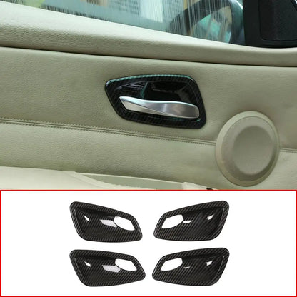 4 Peças capas puxador portas 2 opções BME E90 E91

4Pcs ABS Chrome/carbon fiber texture inner Door handle bowl decoration cover Car Accessories For BMW E90 3 series 2005 -2012