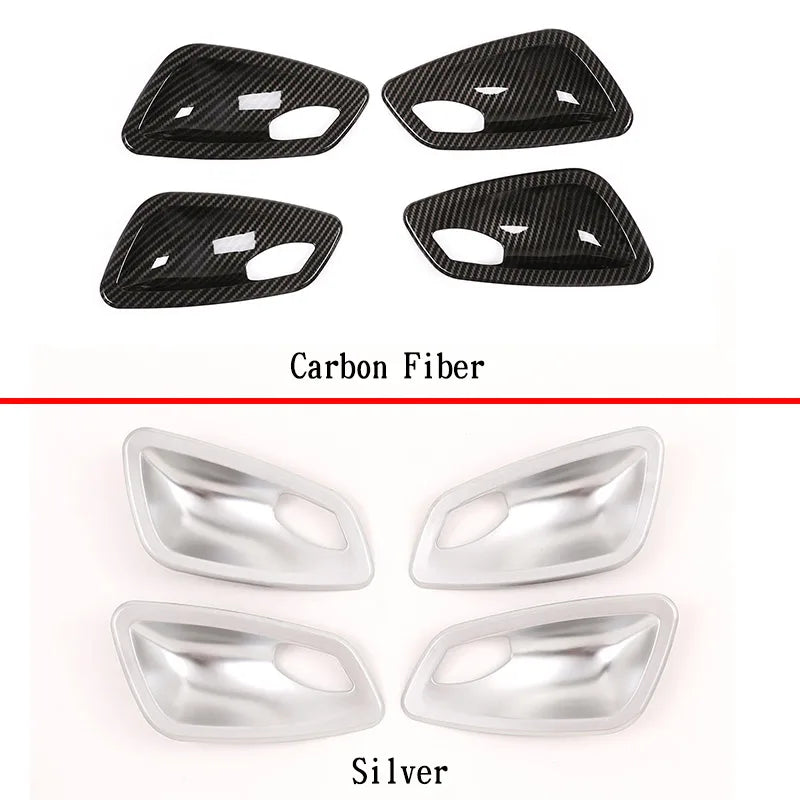 4 Peças capas puxador portas 2 opções BME E90 E91

4Pcs ABS Chrome/carbon fiber texture inner Door handle bowl decoration cover Car Accessories For BMW E90 3 series 2005 -2012