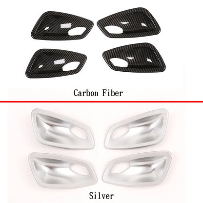 4 Peças capas puxador portas 2 opções BME E90 E91

4Pcs ABS Chrome/carbon fiber texture inner Door handle bowl decoration cover Car Accessories For BMW E90 3 series 2005 -2012