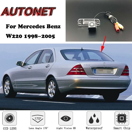 Caméra arrière pour Mercedes Classe S W220 application directe sur Android Radio

 Caméra de recul AUTONET pour Mercedes Benz W220 1998 1999 2000 2001 2002 2003 2004 2005, caméra de plaque d'immatriculation à Vision nocturne