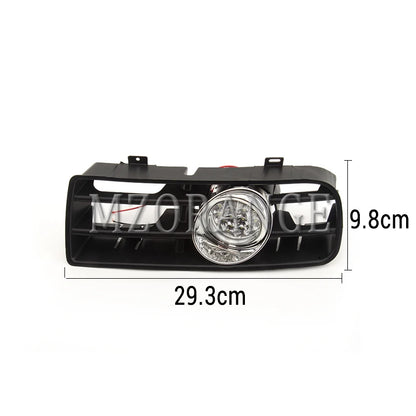 Kit Grelha Faróis Nevoeiro  VW Golf 4 MK4 GTi TDI 1997 1998-2006

Fog Lights LED Headlight for VW Golf 4 MK4 GTi TDI 1997 1998-2006 DRL Fog Lamp cover Racing Grill Lamp grille accessories