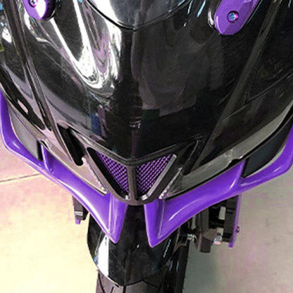 Couvercle d'entrée d'air de phare de moto, couvercle en maille en alliage d'aluminium, protecteur d'entrée d'air pour accessoires Yamaha R15 V3 2018 – 2020