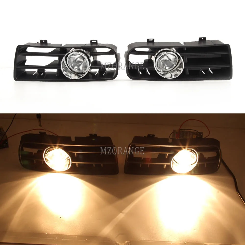 Kit Grelha Faróis Nevoeiro  VW Golf 4 MK4 GTi TDI 1997 1998-2006

Fog Lights LED Headlight for VW Golf 4 MK4 GTi TDI 1997 1998-2006 DRL Fog Lamp cover Racing Grill Lamp grille accessories