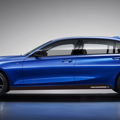 Autocollants de seuil

 Autocollants à rayures latérales de voiture, 2 pièces, autocollants de Performance M pour BMW F30 F31 M paquet 328i 335i 320i série 3 2011 – 2021, accessoires