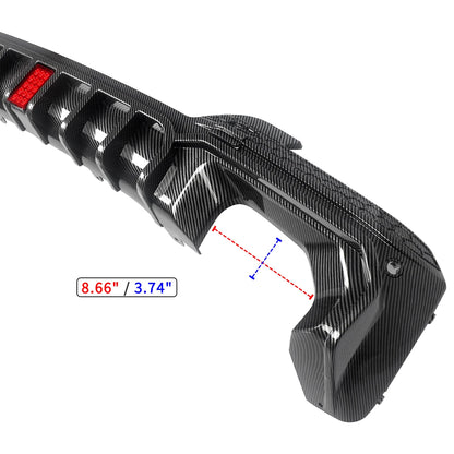 Difusor com Stop F1  BMW X3 G01 LCI M Sport 2022+   Preto brilhante ou carbono Aquaprint