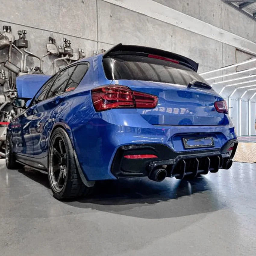 Split difusor Bmw F20 Lci Car Rear Bumper Lip Diffuser Splitter Black for BMW 1 Series F20 LCI M140i MP Style Back Fins Fender Canards Trims Splitters