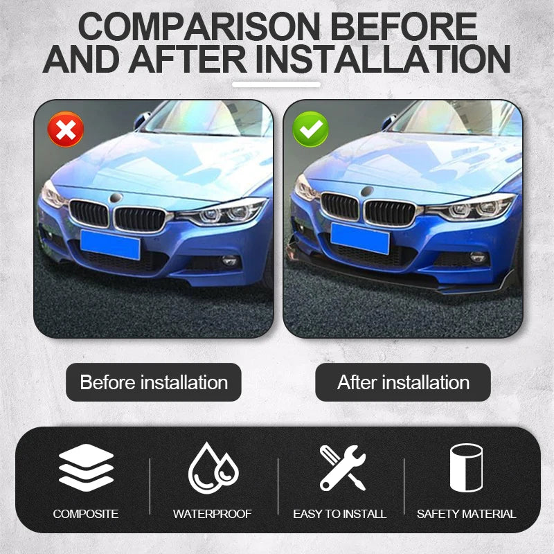 Lèvre avant universelle

 Pelle de pare-choc avant améliorée, 5 pièces, avec conception étagée, matériau ABS de haute qualité, accessoires de voiture, Promotion dans un nouveau magasin, 5 pièces