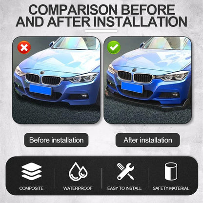 Lèvre avant universelle

 Pelle de pare-choc avant améliorée, 5 pièces, avec conception étagée, matériau ABS de haute qualité, accessoires de voiture, Promotion dans un nouveau magasin, 5 pièces