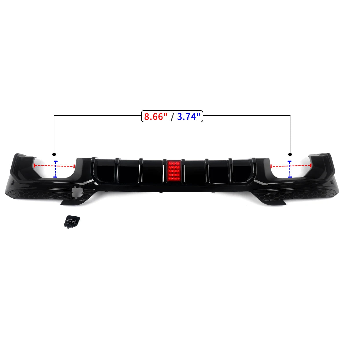 Difusor com Stop F1  BMW X3 G01 LCI M Sport 2022+   Preto brilhante ou carbono Aquaprint