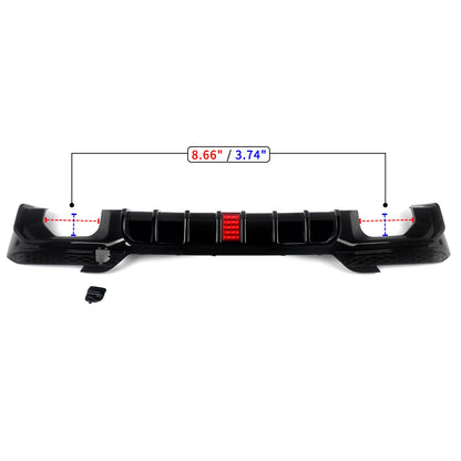 Difusor com Stop F1  BMW X3 G01 LCI M Sport 2022+   Preto brilhante ou carbono Aquaprint