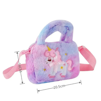 Jouet de sac en peluche licorne à bandoulière pour enfant
