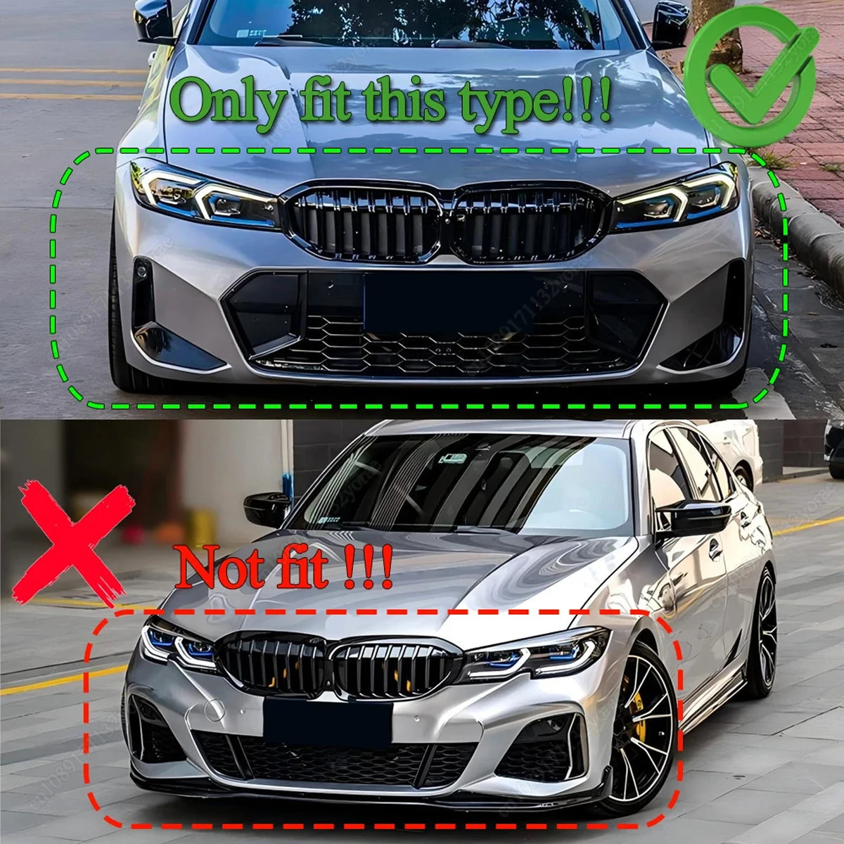 Grelha central iluminada LED BMW 3 Series G20 G21 G28 LCI Facelift   2023 2024 2025