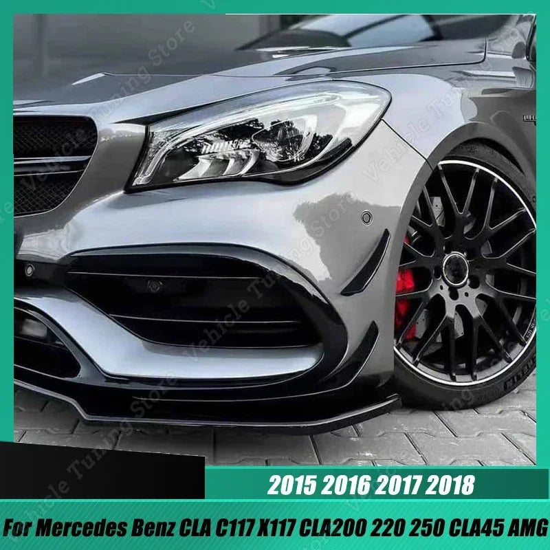 Splits Para-Choques AMG Mercedes Benz CLA C117 CLA AMG 2015-2018

For Mercedes Benz CLA C117 CLA AMG 2015-2018 Black Front Bumper Lip Spoiler Splitters Canards Vents