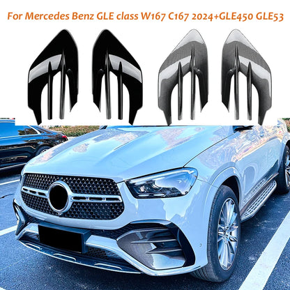 Séparateurs de pare-chocs avant GLE W167

 Pour Mercedes Benz GLE classe W167 C167 2024 + GLE450 GLE53 AMG pare-chocs avant feux antibrouillard calandre couverture cadre Kits de carrosserie