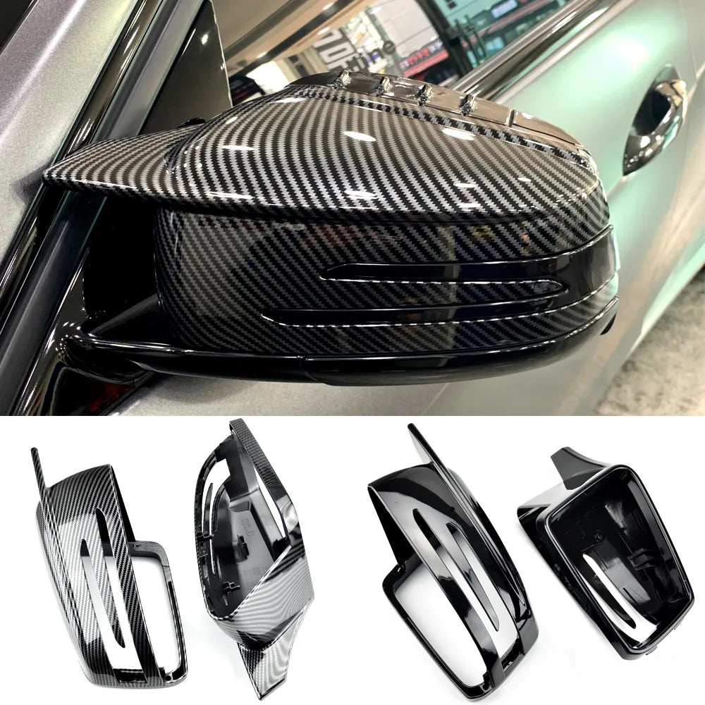 Capas ESpelho Mercedes Class A W176 cla W117 W204 

2pcs Replacement Carbon Fiber Pattern Rearview Side Mirror Cover Caps For Mercedes Benz W176 W246 W204 W212 W221 C117 X204 X156