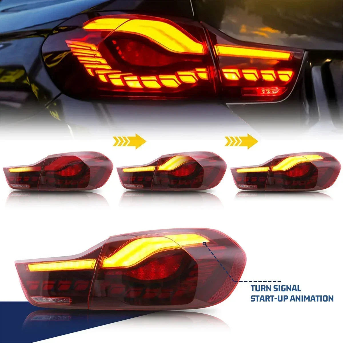 Faróis GTS Tail Lights FOR BMW 4 Series M4 F32 F33 F36 F82 F83 2013-2020 Rear Running Reverse Dynamic Turn Signal Lamp