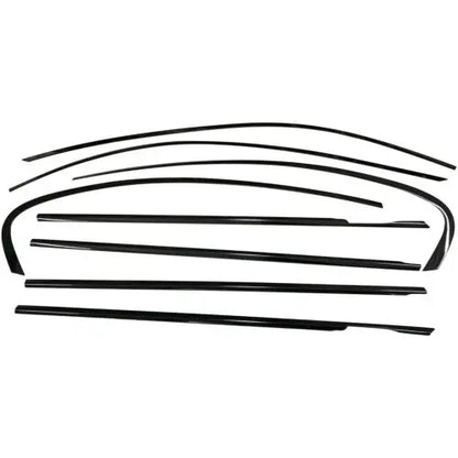 Décoration de vitre extérieure BMW Série 5 F10 11-2017

 Couverture de cadre de fenêtre en titane noir, moulage de garniture, pour BMW série 5 F10 11-2017, 8 pièces