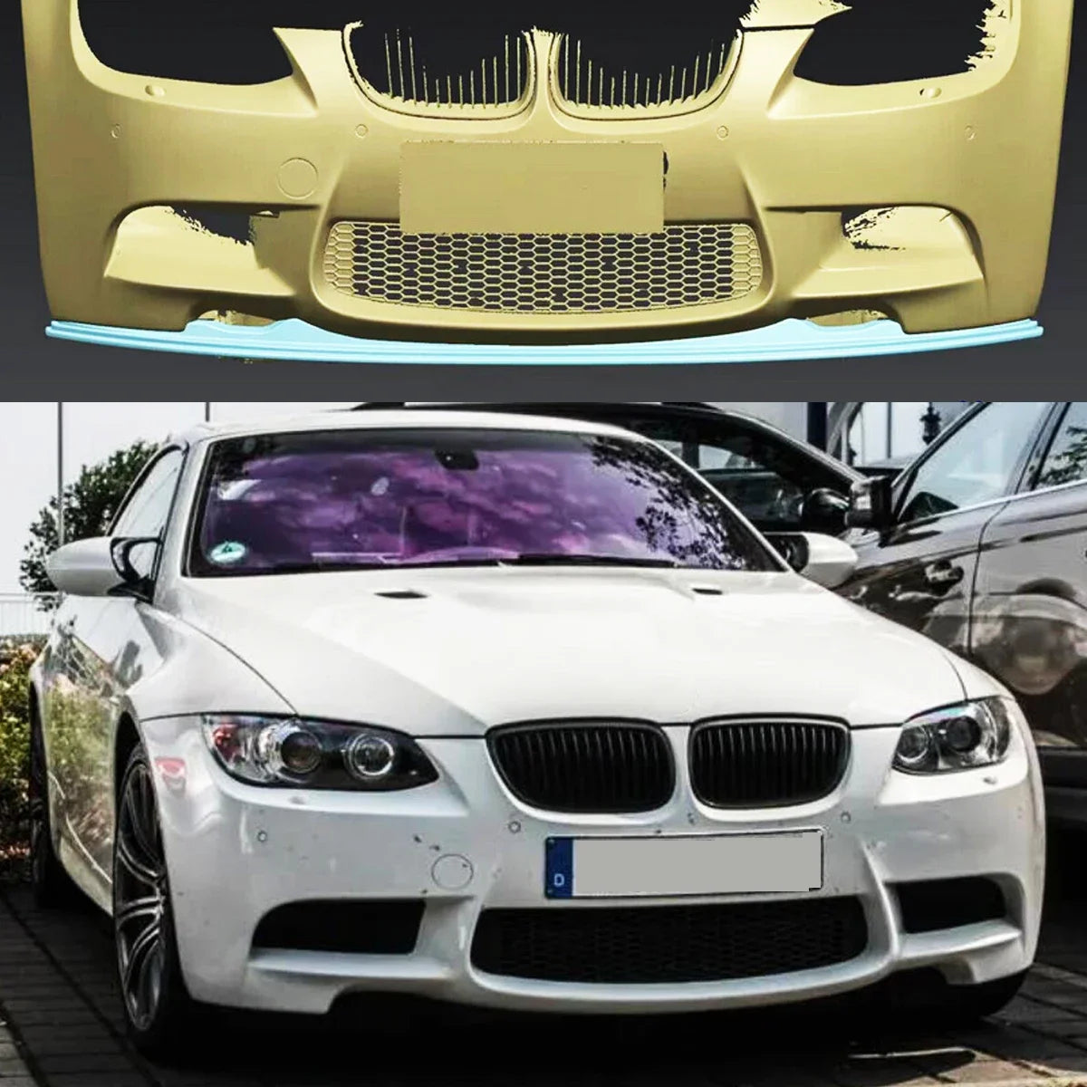 Lèvre de pare-chocs avant m3 BMW E92 E93

 Style GTS de becquet de séparateur de lèvre avant noir brillant pour 2007-13 BMW E92 E93