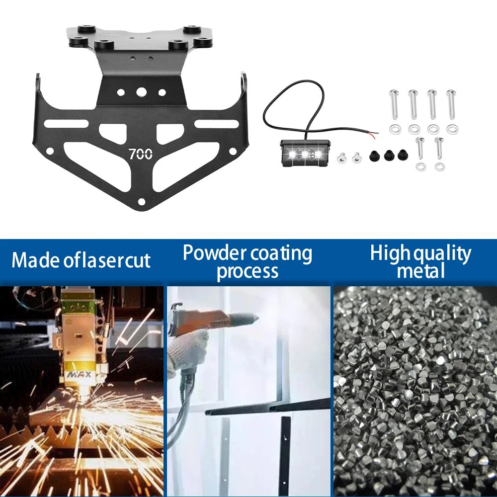 Support arrière de moto, support de plaque d'immatriculation, éliminateur de garde-boue arrière en aluminium CNC pour Yamaha Tenere 700 2019 2020 2021