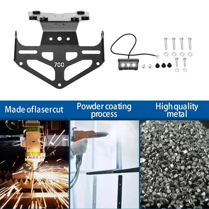 Support arrière de moto, support de plaque d'immatriculation, éliminateur de garde-boue arrière en aluminium CNC pour Yamaha Tenere 700 2019 2020 2021