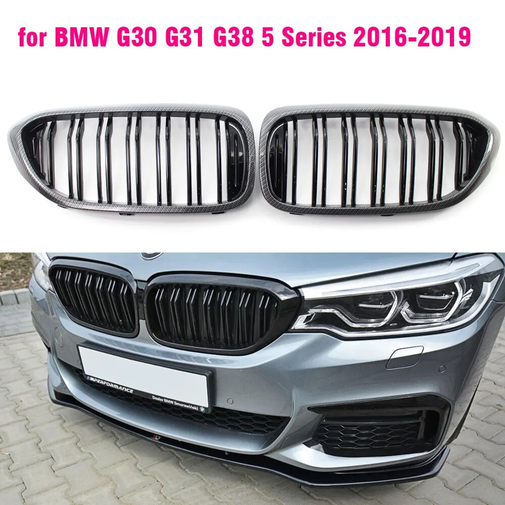 Grelha Dupla

Front Bumper Kidney Grille Grill For BMW G30 G31 5 Series 525I 530I 540I 550I M5 With M-Performance Black Line Kidney Matt Black