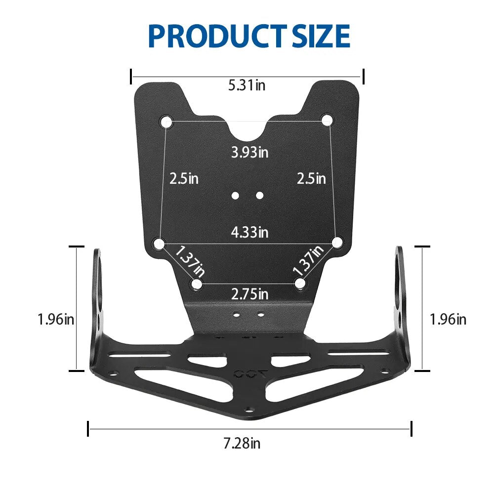 Support arrière de moto, support de plaque d'immatriculation, éliminateur de garde-boue arrière en aluminium CNC pour Yamaha Tenere 700 2019 2020 2021
