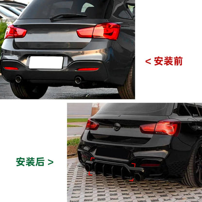 Split difusor Bmw F20 Lci Car Rear Bumper Lip Diffuser Splitter Black for BMW 1 Series F20 LCI M140i MP Style Back Fins Fender Canards Trims Splitters