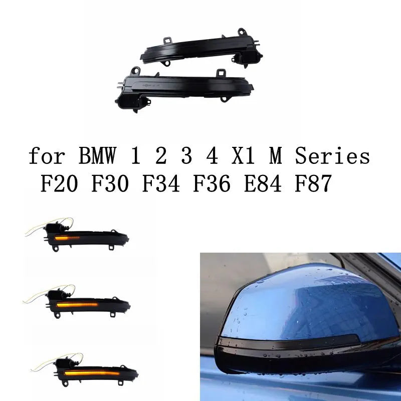 Piscas Dinâmicos BMW SERIE 1 2 3 4 F20 F21  F30 F31 F32 F33 F36 F80 F82 F87

Black LED Dynamic Turn Signal Light Side Mirror Flashing Light for BMW 1 2 3 4 X1 M Series F20 F30 F31 F32 F33 F34 F36 E84 i3
