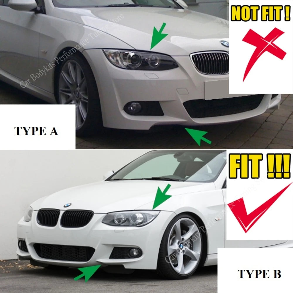 Lip Frontal BMW E92 E93 Facelift M 2010-2013 

For BMW E92 E93 Facelift M-Tech 2Pcs Front Bumper Splitter Lip 3 Series 2010-2013