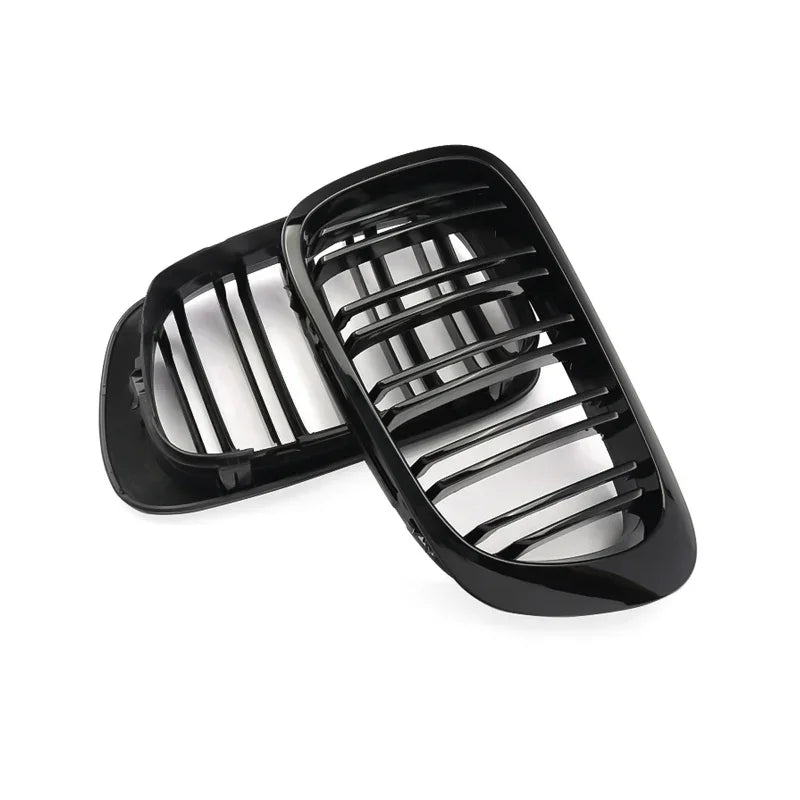 Grelhas Duplas  BMW  E46 M Series 3 coupe 1998-04 

Front Kidney Grill Double Slat Grille for BMW  E46 M Series M3 2 Door Gloss Black Racing Grille Fit 1998-04 Car ABS Styling