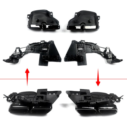 Kit c63 Mercedes W205 SEM PARA-CHOQUES AMG

W205 AMG Style Black Rear Bumper Diffuser For Mercedes W205 C Class Classic Model 2015-2018 4-outlet Exhaust Tips Endpipe