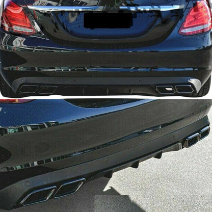 Kit c63 Mercedes W205 SEM PARA-CHOQUES AMG

W205 AMG Style Black Rear Bumper Diffuser For Mercedes W205 C Class Classic Model 2015-2018 4-outlet Exhaust Tips Endpipe