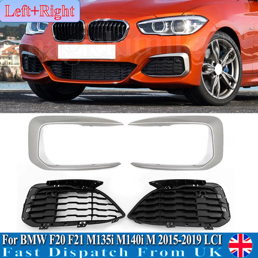 Grelhas ou splits For BMW F20 F21 M Sport M135i M140i 114d 116d 118d 120d 125d Lci 2015-2019 Front Bumper Grill Trim Clasp Fog Light Frame