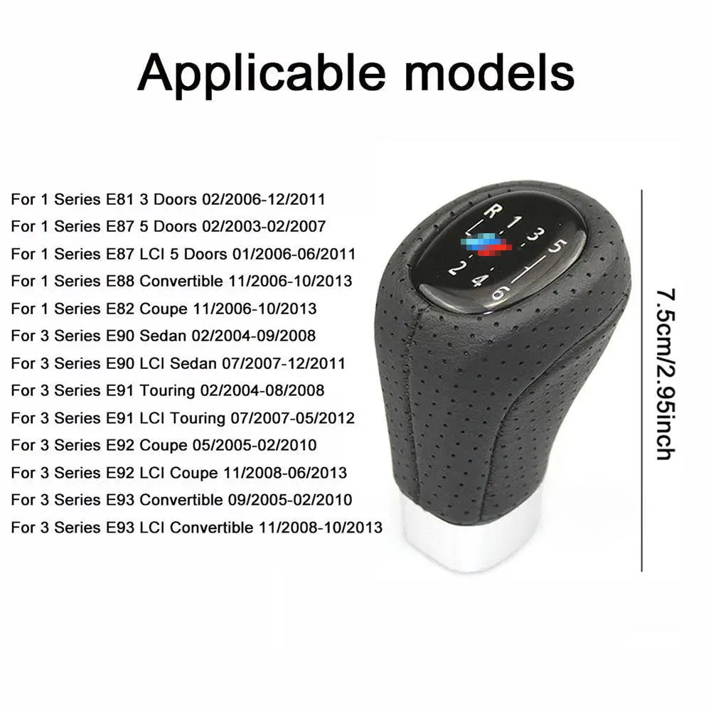Levier 5 ou 6 vitesses BMW E36 E46 E39 E81 E87 E82 E88 E90 E91 E92 E93 E60 E61
 
1 pièces changement de vitesse de voiture 5/6 vitesse pommeau de levier de vitesse manuel manette de vitesse pour BMW 1 3 5 6 série E E30 E36 E39 E46 E60 E90