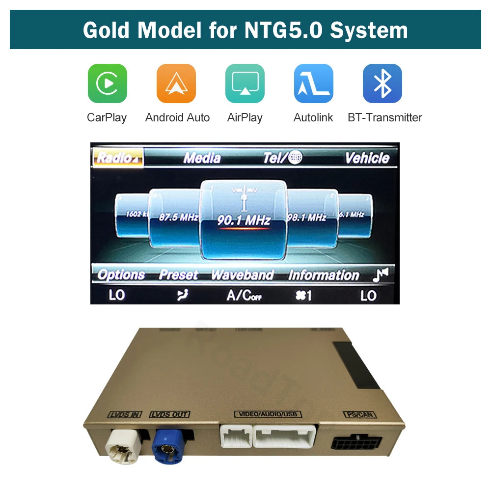 Boîte d'activateur CarPlay sans fil Mercedes Benz Classe C W205 GLC 2015-2018,
 
CarPlay sans fil pour Mercedes Benz classe C W205 GLC 2015-2018, avec fonctions de jeu de voiture AirPlay Android Auto Mirror Link