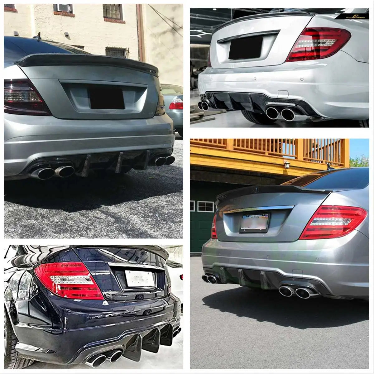 Difusor C63 Apenas Para-choques AMG

W204 Rear Bumper Diffuser Spoiler Lip Rear Bumper Protector For Mercedes For Benz C Class W204 C204 Sedan C63 Coupe 2012-2015