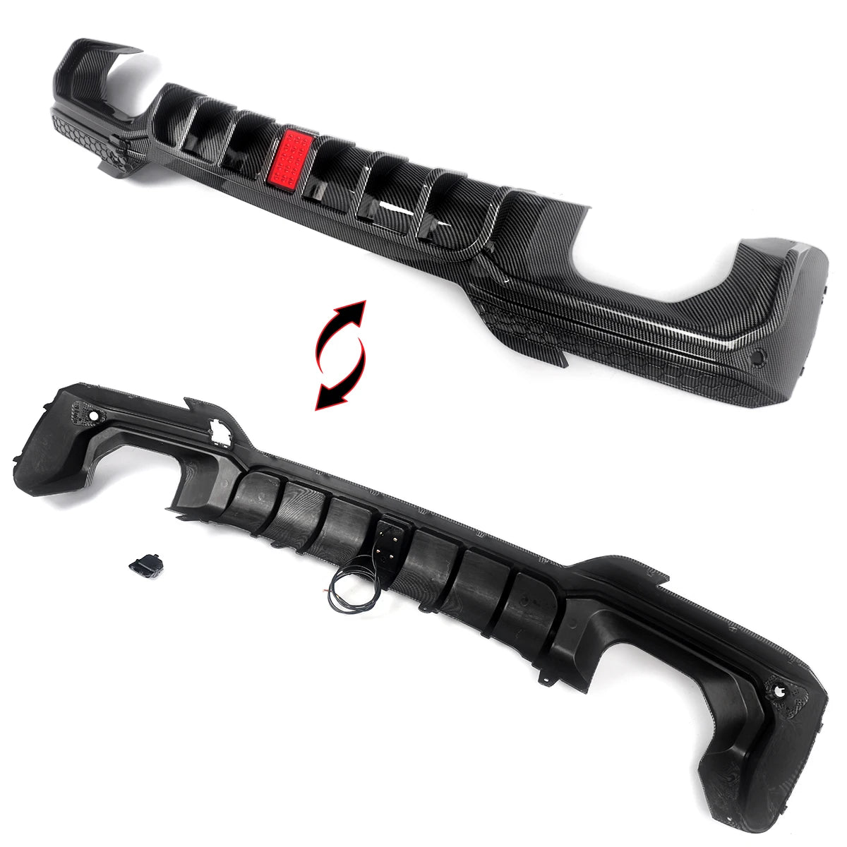 Difusor com Stop F1  BMW X3 G01 LCI M Sport 2022+   Preto brilhante ou carbono Aquaprint