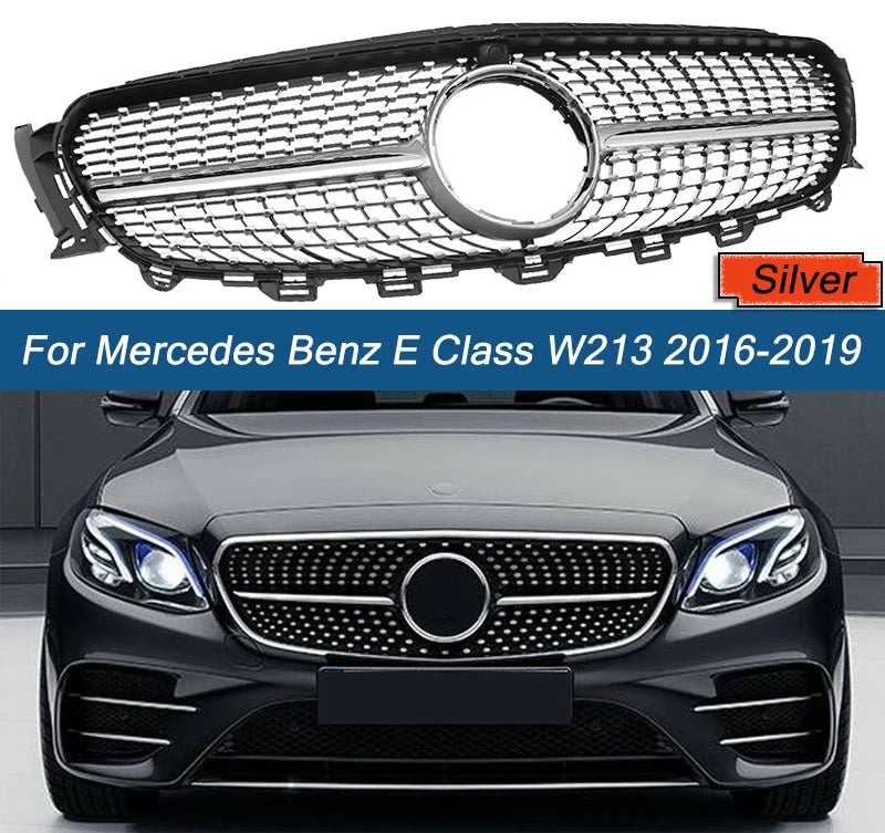 GRELHA ESTILO DIAMANTE Mercedes Benz W213 E200 E300 E400 2016-2019 SEM SIMBOLO