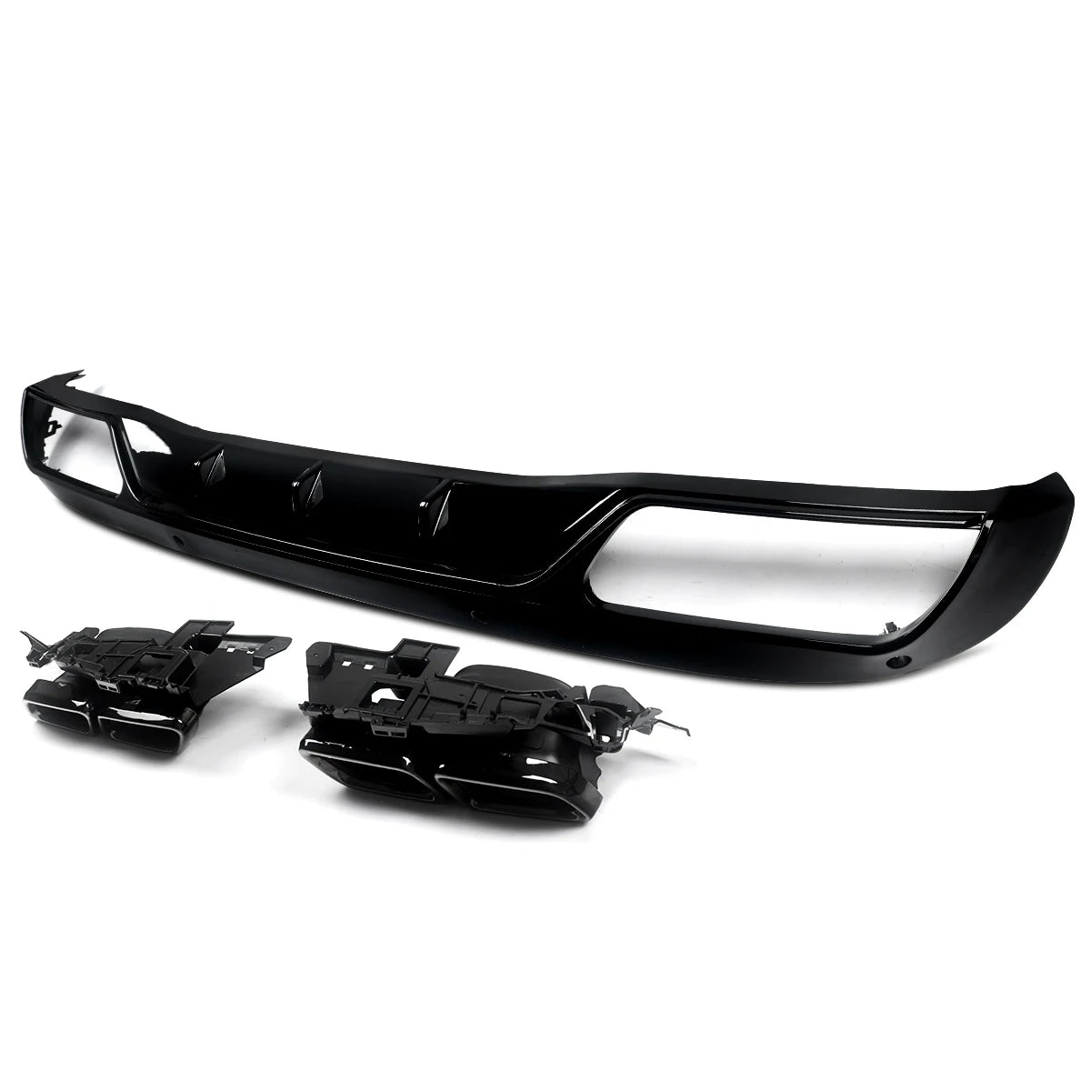 Kit c63 Mercedes W205 SEM PARA-CHOQUES AMG

W205 AMG Style Black Rear Bumper Diffuser For Mercedes W205 C Class Classic Model 2015-2018 4-outlet Exhaust Tips Endpipe